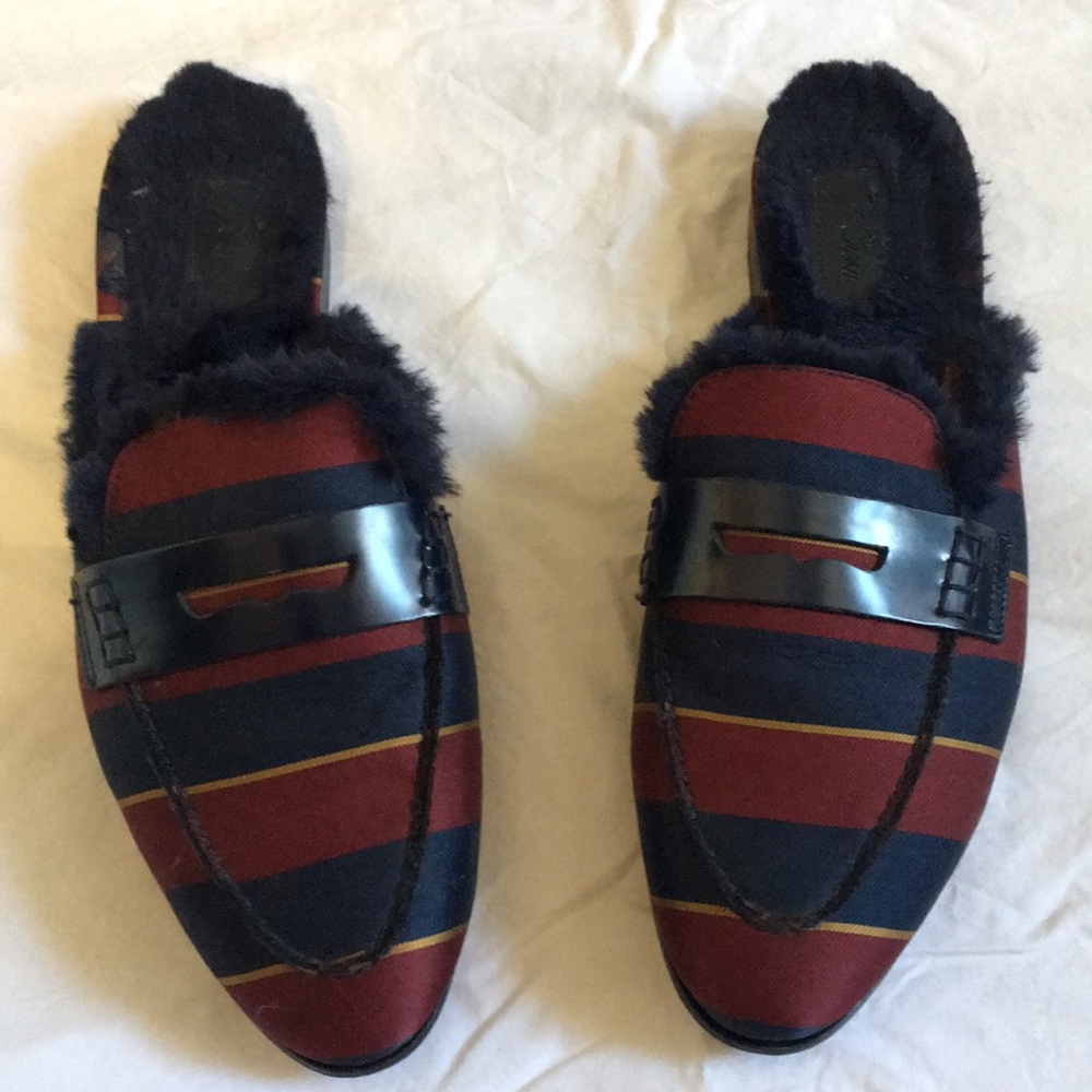Jcrew Faux Fur Lined Loafers